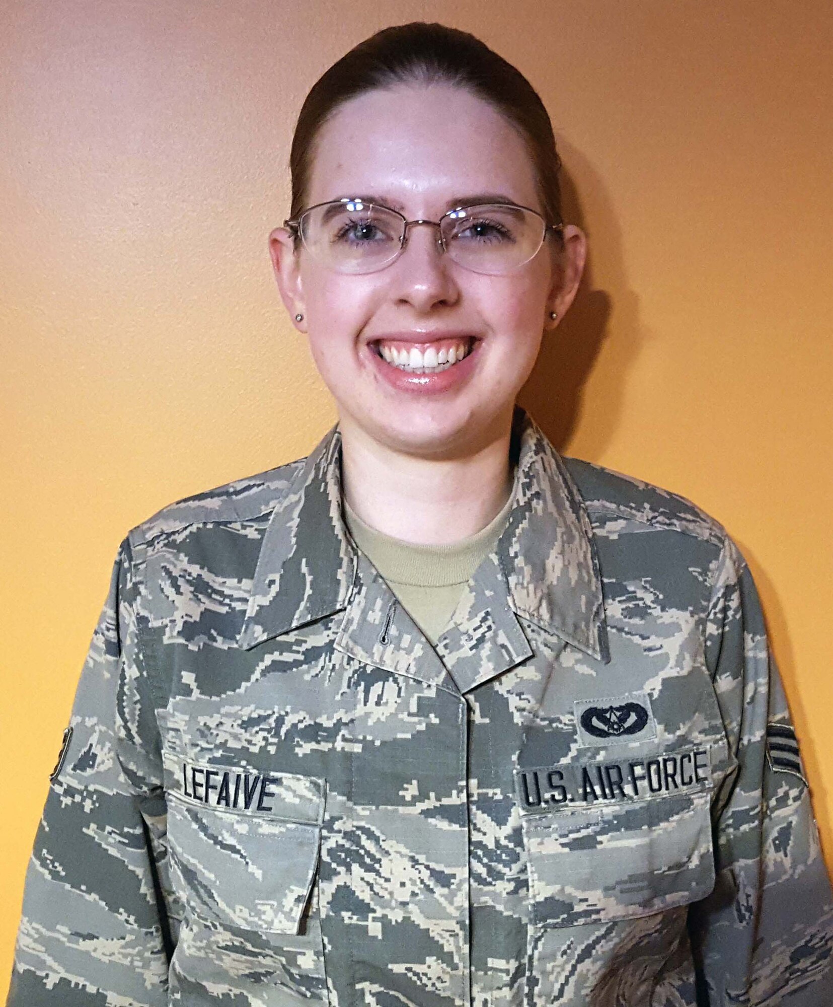Senior Airman Samantha Lefaive, 445th Civil Engineer Squadron engineering assistant, is the 445th Airlift Wing Airman of the Quarter.