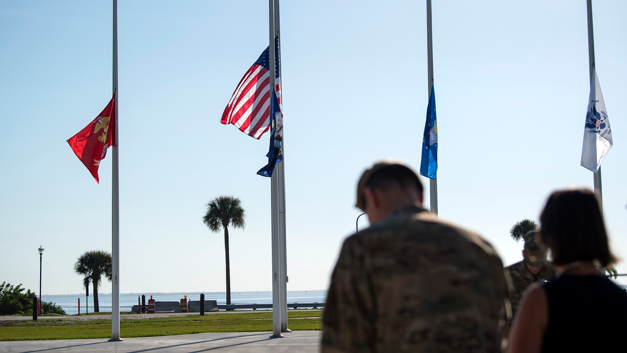 U.S. Army General Joseph Votel, U.S. Central Command commander, bows his head in remembrance during a joint-service Veterans Day ceremony held at MacDill Air Force Base, Fla., Nov. 8, 2018. Veterans Day honors the men and women of the armed forces who have served, past and present.