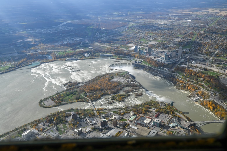 The 910th Airlift Wing invited local educators to Youngstown Air Reserve Station and flew them over Niagara Falls so that they can bring their experiences back to their students and help them learn about the career options and college benefits available to them.
