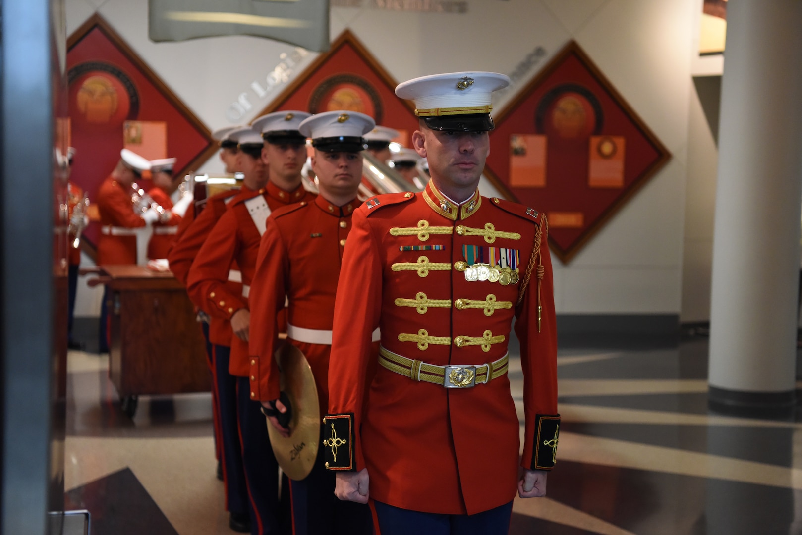 Marine band in dress red jackets