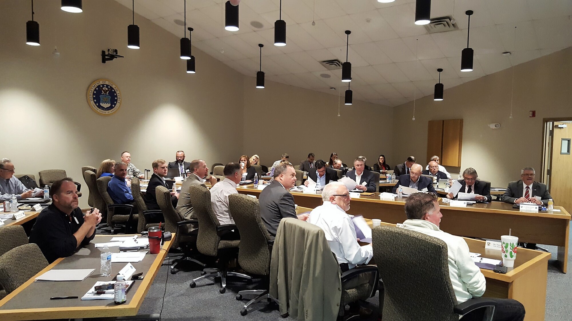 Members of the Supplier Relations Working Group participate in a day-long session at the Hill Conference Center Oct 24. The 848th Supply Chain Management Group brought together government and private industry representatives to focus on increasing collaboration between the suppliers and the supply chain, thus providing the best support to the warfighter.