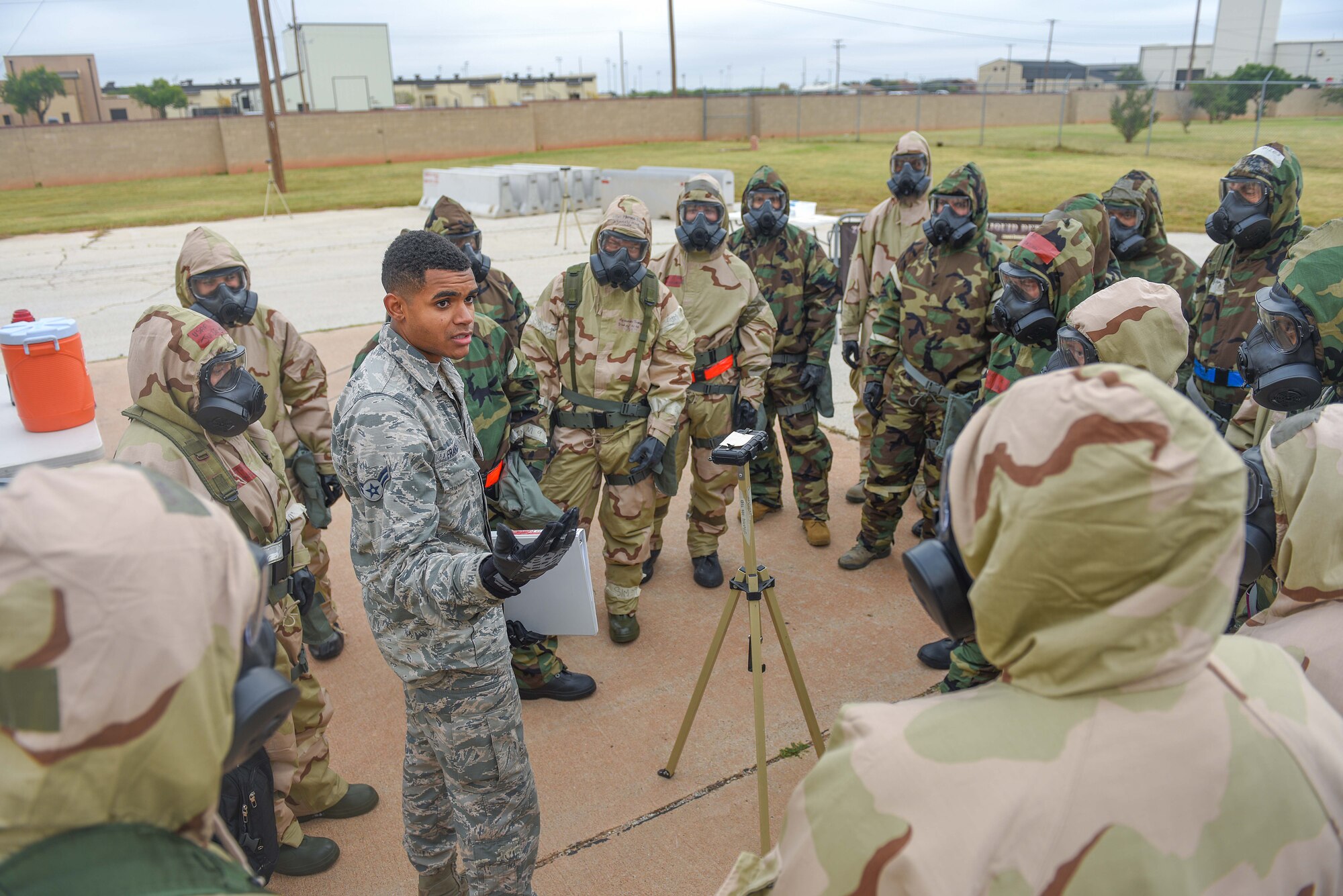 The 317th AW completes chemical warfare exercise