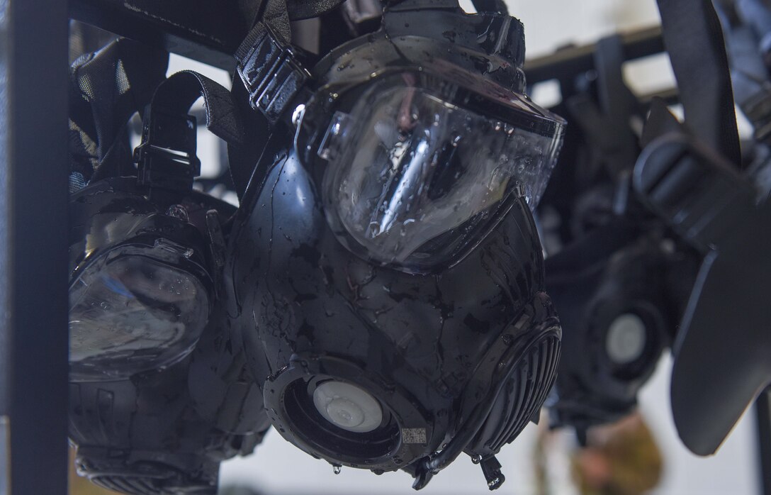 The 317th AW completes chemical warfare exercise