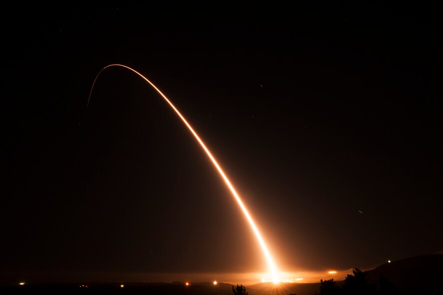 Minuteman III intercontinental ballistic missile launch