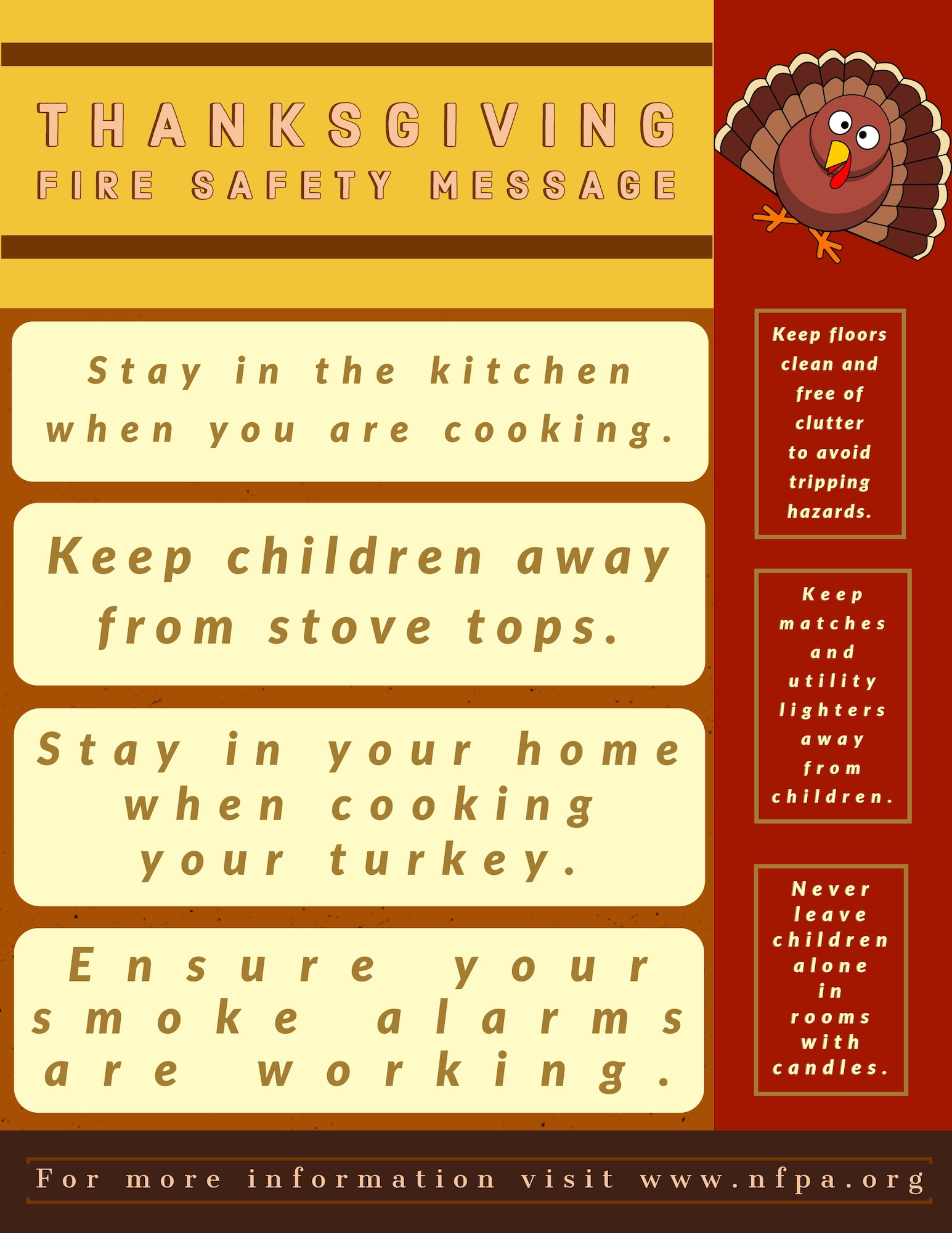 According to the National Fire Prevention Association, Thanksgiving is the highest reported day for home cooking fires with more than 1,700 fires since 2015.