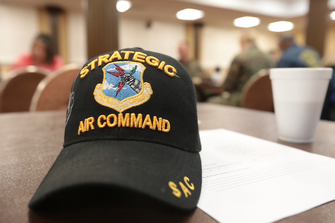 A Coast Guard veteran encouraged several of his military peers to take advantage of many programs offered by Veterans Administration during the monthly veterans breakfast at Marine Corps Logistics Base Albany, November 7. (U.S. Marine Corps photo by Re-Essa Buckels).