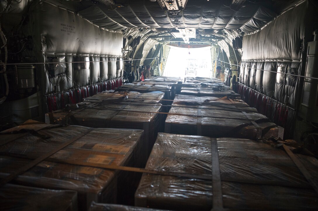 Service members from joint Region Marianas and U.S. Indo-Pacific Command are providing Department of Defense support to CNMI civil and local officials as part of the FEMA-supported Super Typhoon Yutu recovery efforts. (U.S. Air Force photo by Tech. Sgt. Christopher Ruano)