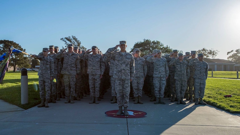 The 381st Training Group celebrated its 76th birthday, Nov. 7, 2018 at Vandenberg Air Force Base, Calif. The 381st TRG is the gateway into the U.S. Air Force for Airmen entering the space, missile, or missile maintenance career fields.(U.S. Air Force photo by Senior Airman Clayton Wear/Released)