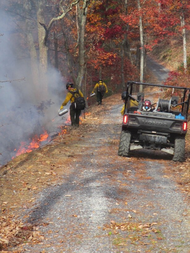Raystown Lake conducts prescribed fire management at Raystown Lake in 2017. These prescribed fires are scheduled as part of Raystown Lake’s forest and wildlife management efforts.