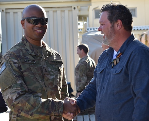 Transitions are just the way of life at the USACE Afghanistan District as is the case with a quick handshake as one is departing and one is arriving. This for sure is a “How we say hello, how we say Good bye” District priority and moment.