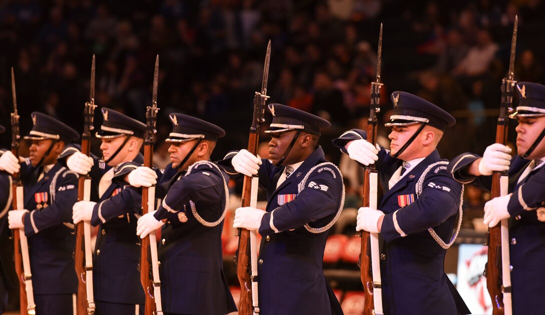 The Honor Guard performs