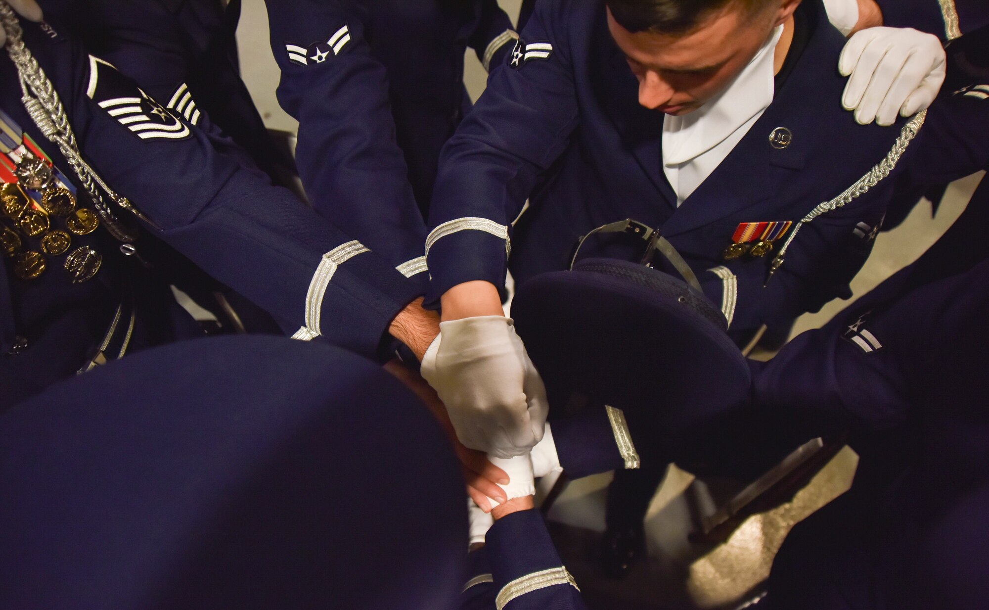 Team huddle