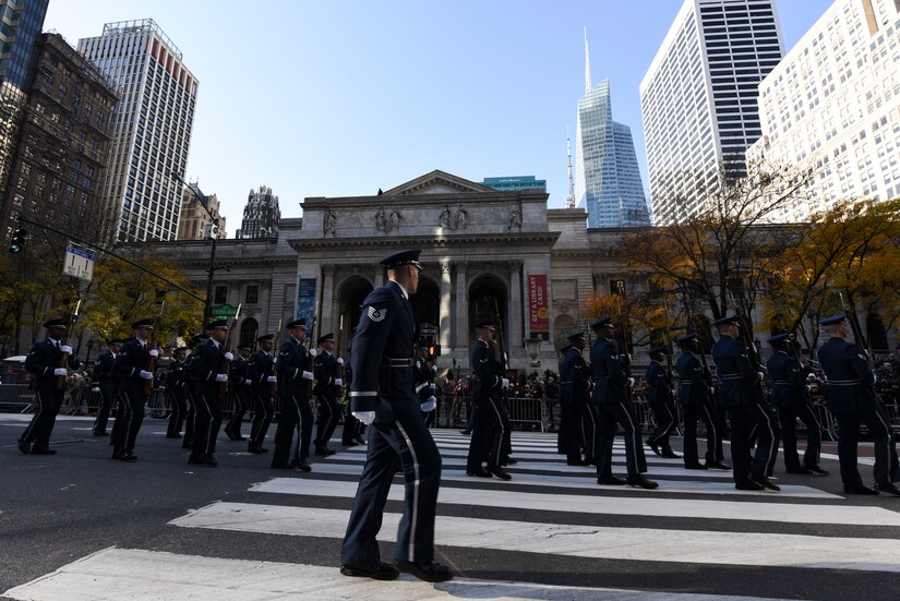 The Honor Guard performs