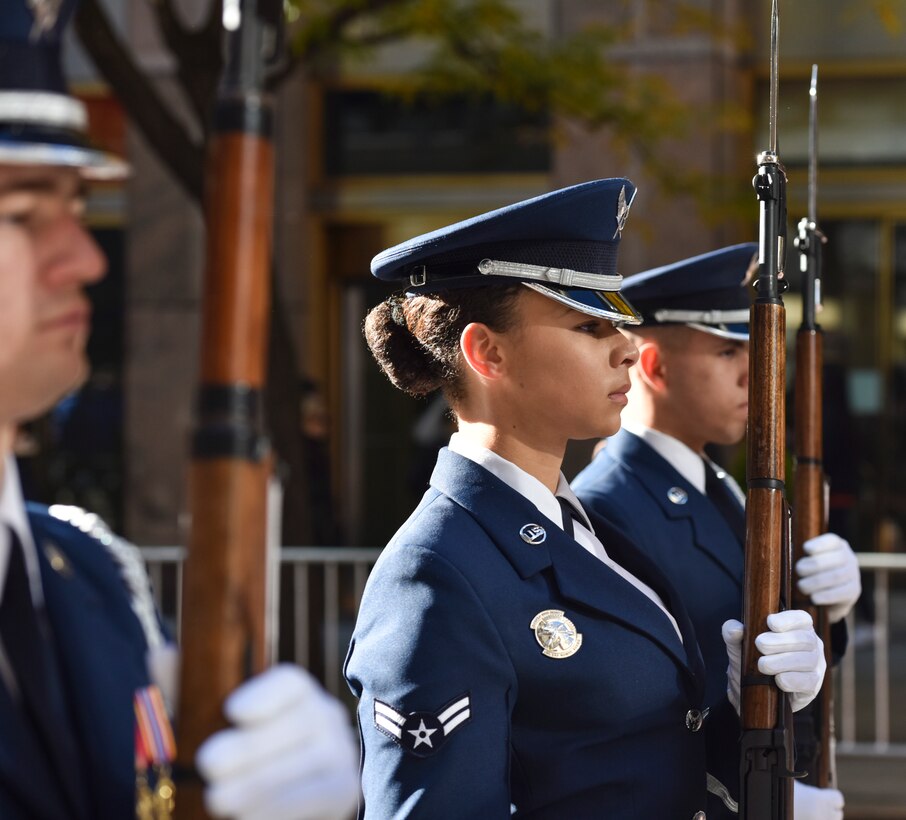 The Honor Guard performs