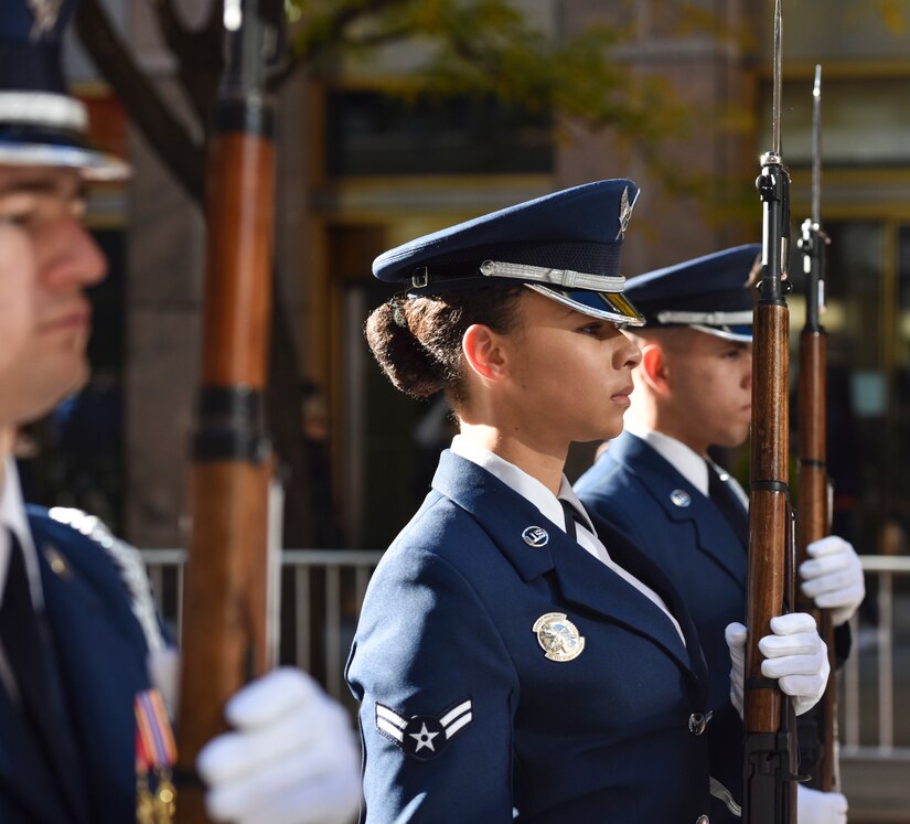 The Honor Guard performs