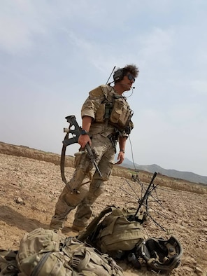 Staff Sgt. Stephen Mynatt, a joint terminal attack controller deployed with the 817th Expeditionary Air Support Operations Squadron, supports joint operations at Bagram Airfield, Afghanistan.