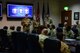 Chief Master Sgt. Chad Welch, 386th Air Expeditionary Wing command chief, speaks to graduates of the senior non-commissioned officer leadership course Nov. 3, 2018, at an undisclosed location in Southwest Asia. The course provided attendees the opportunity to explore in-depth communications, trust, teamwork and leadership proficiencies. (U.S. Air Force photo by Staff Sgt. Christopher Stoltz)