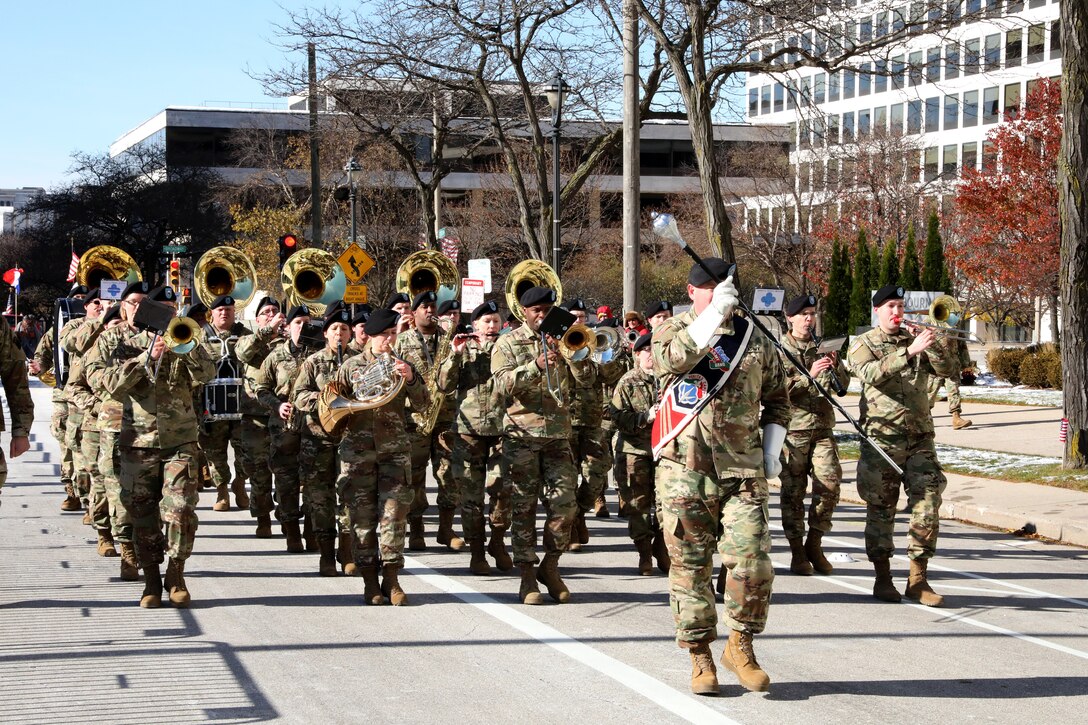 484th Army Band take part of Veterans Day parade