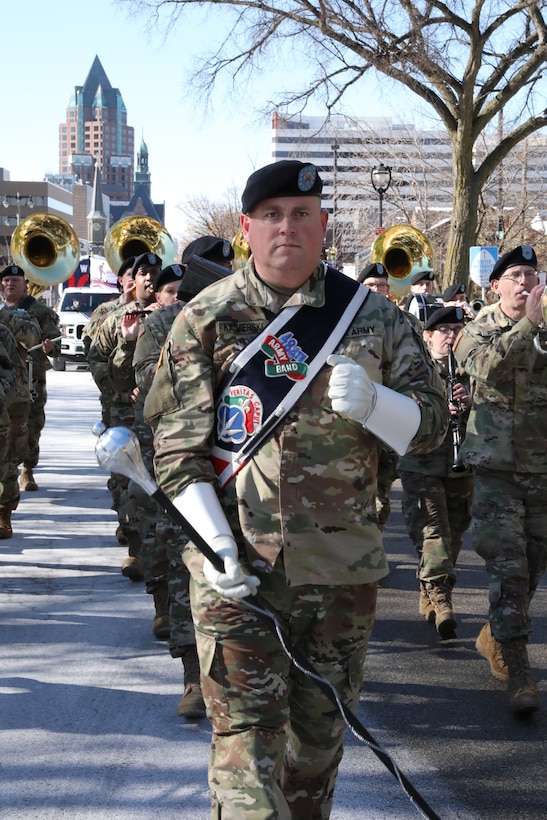 484th Army Band take part of Veterans Day parade