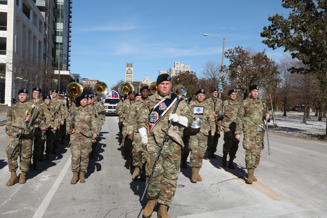 484th Army Band take part of Veterans Day parade