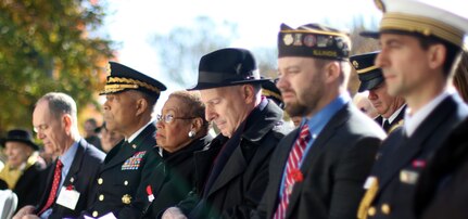 The District of Columbia National Guard and the Association of the Oldest Inhabitants of D.C. host a ceremony to honor the 499 D.C. residents who gave the ultimate sacrifice during World War I and commemorate the centennial of Armistice Day, Nov. 11, 2018 at the D.C. War Memorial in Washington D.C. Rep. Eleanor Holmes Norton, D.C.; Phil Mendelson, chairman, D.C. Council; Maj. Gen. William J. Walker, commanding general, D.C. National Guard and Bill Brown, president, AOI, gave remarks.The ceremony also honored those who have served or are currently serving in the U.S. armed services. (U.S. Army photo by Kevin Valentine)