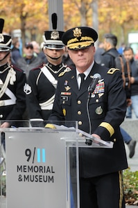 Army Reserve leader welcomes new Soldiers at 9/11 Memorial