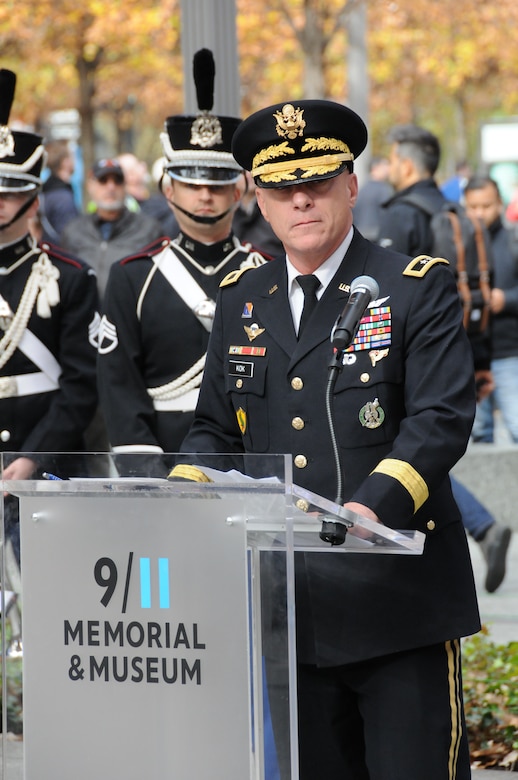 Army Reserve leader welcomes new Soldiers at 9/11 Memorial