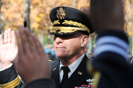 Army Reserve leader welcomes new Soldiers at 9/11 Memorial