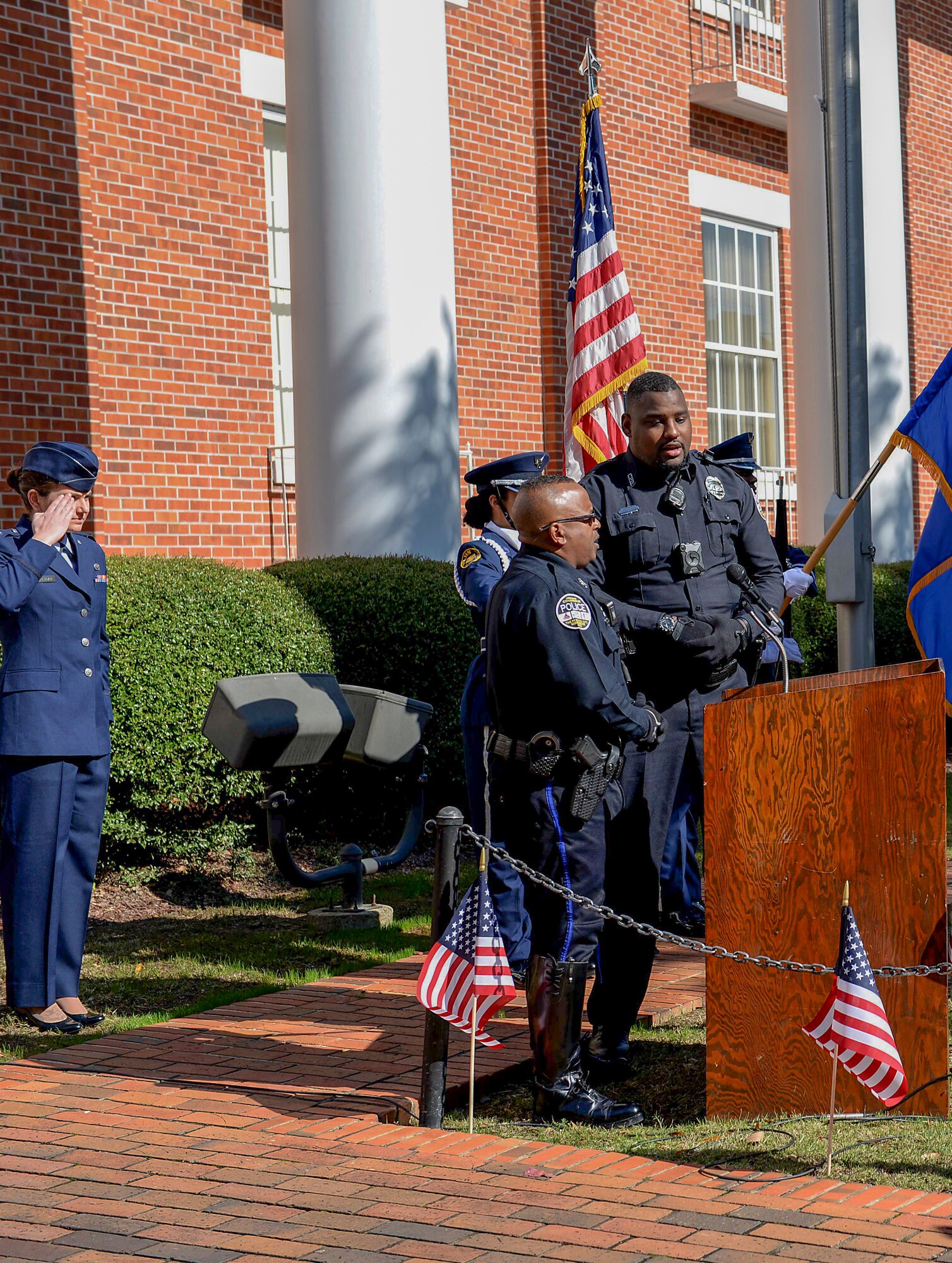 Columbus AFB, city host parade, ceremony to celebrate veterans