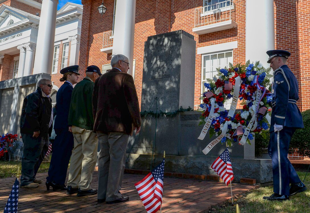 Columbus AFB, city host parade, ceremony to celebrate veterans