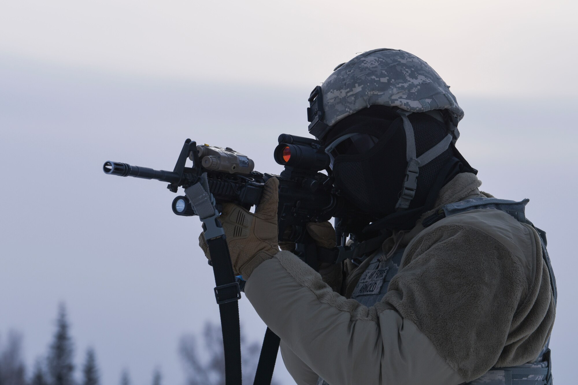 During the exercise, SFS Airmen defended their camp from opposing forces.
