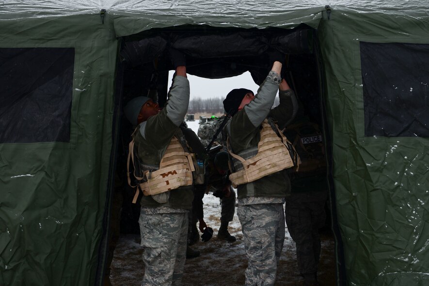 During the exercise, SFS Airmen defended their camp from opposing forces.