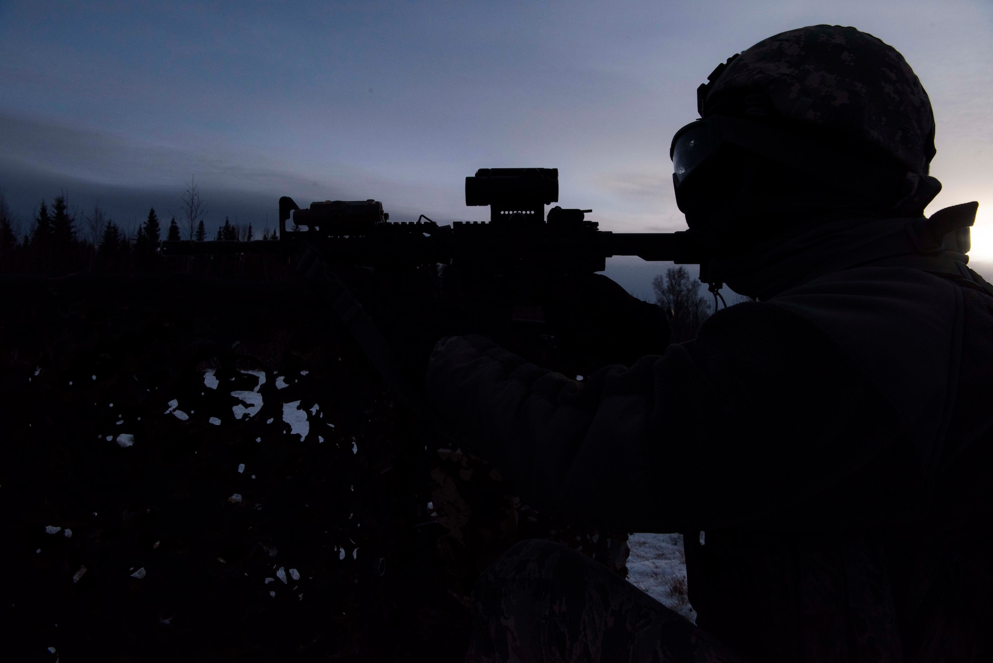 During the exercise, SFS Airmen defended their camp from opposing forces.