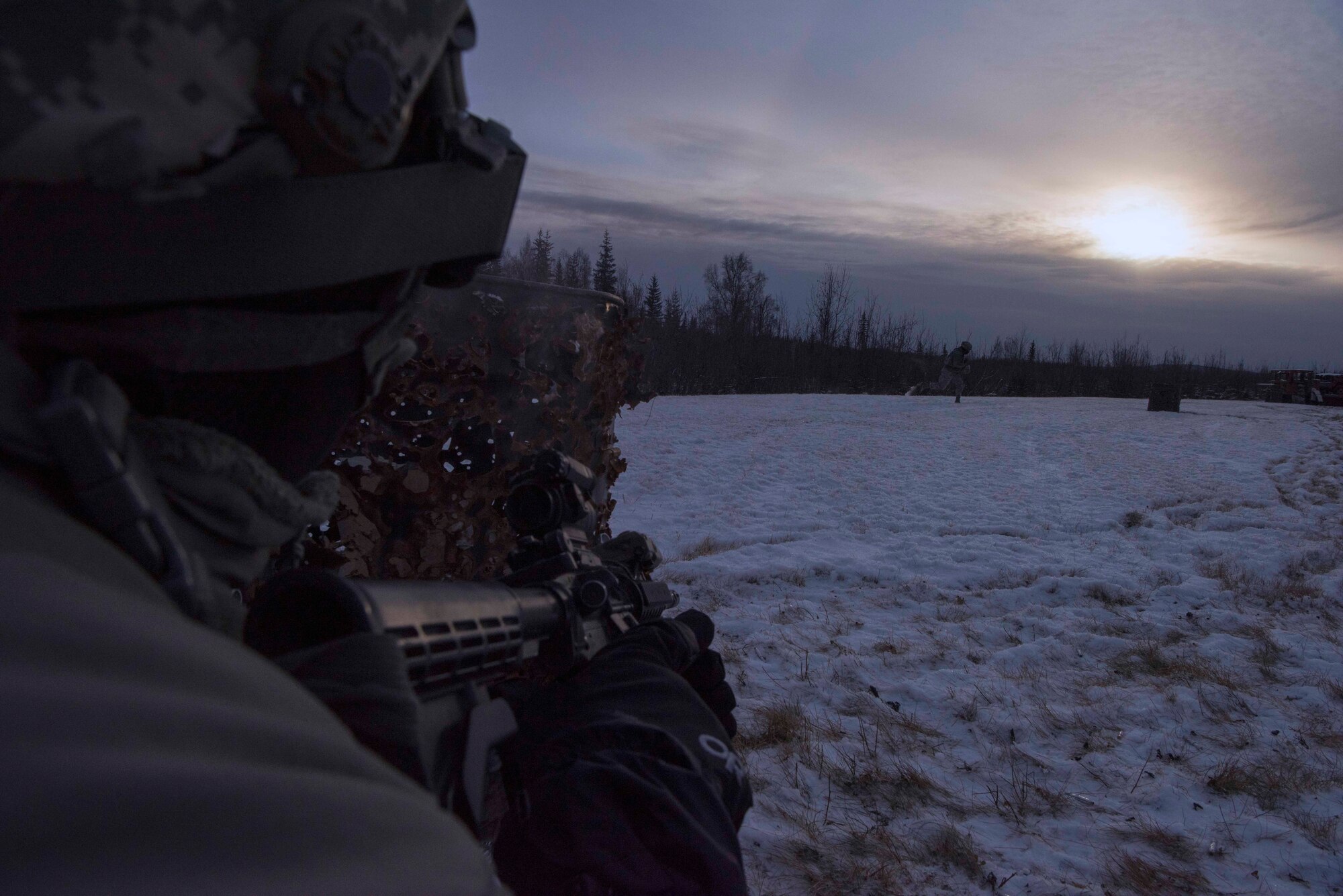 During the exercise, SFS Airmen defended their camp from opposing forces.