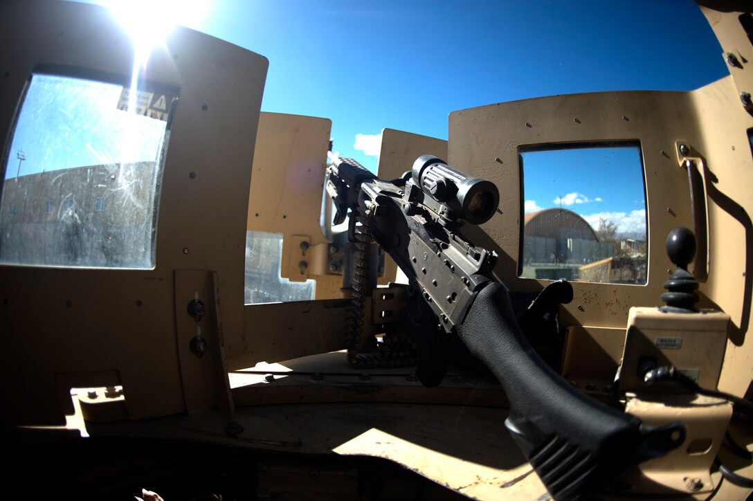 U.S. Air Force Airmen assigned to the 455th Expeditionary Security Forces Squadron conduct vehicle training Nov. 2, 2018 at Bagram Airfield, Afghanistan.