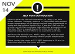 JBSA-Fort Sam Houston Main CDC, Bldg 2530 heat issues continue.  Currently
seven of 12 classrooms have reached proper temperatures of 68 degrees and
will open immediately to single and dual military families first.  
If you don't fall into this priority, we ask that you please make alternate
arrangements at this time.  There is a good chance the entire center will be
reopened today, however there is no exact time as of now.

JBSA-Fort Sam Houston CDC Annex, Bldg 1720, heat has been restored and
building is heating towards proper temperatures.  Please contact the center
at 221-3835 beginning at 10 a.m. to determine what time the center will
open.