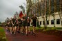Marines with Marine Corps Support Facility New Orleans participate in a 3-mile motivational run in New Orleans, Nov. 9, 2018.