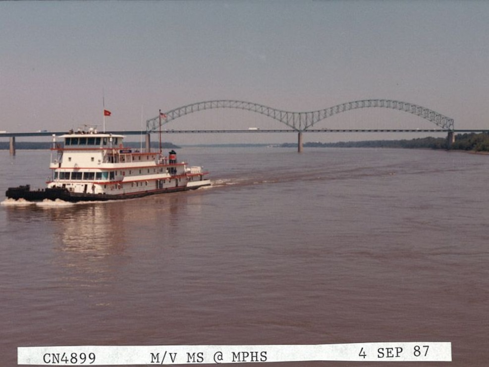 At work on the M/V Mississippi IV