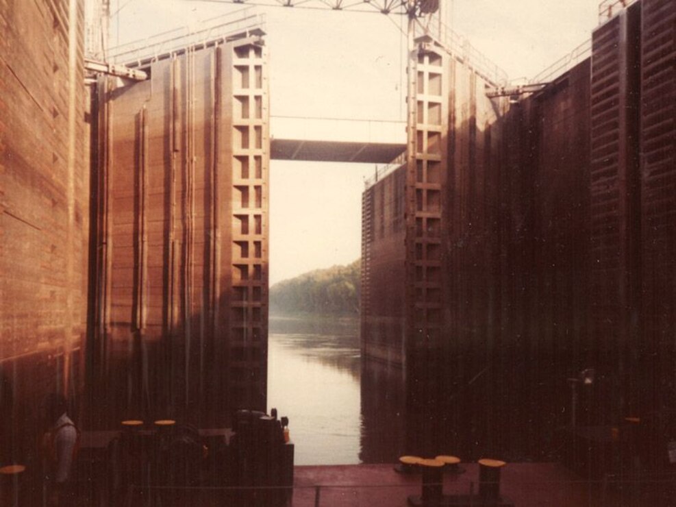 At work on the M/V Mississippi IV