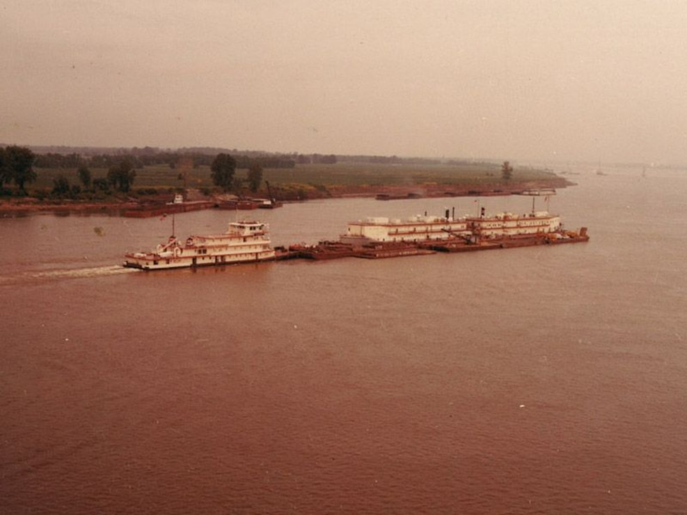 At work on the M/V Mississippi IV