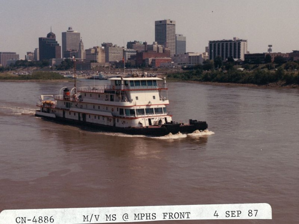 At work on the M/V Mississippi IV