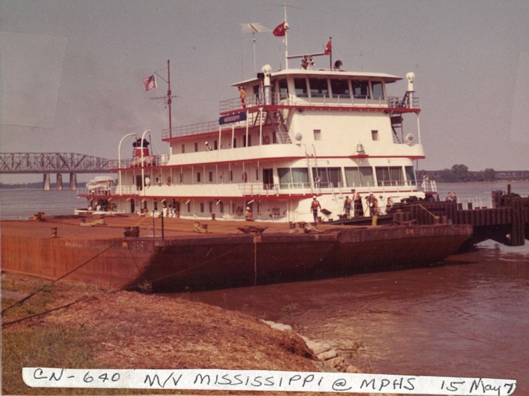 At work on the M/V Mississippi IV