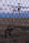 A member of the 341st Security Forces Group practices a launch facility recapture during Global Thunder 19, Oct. 30, 2018, at Malmstrom Air Force Base, Mont.