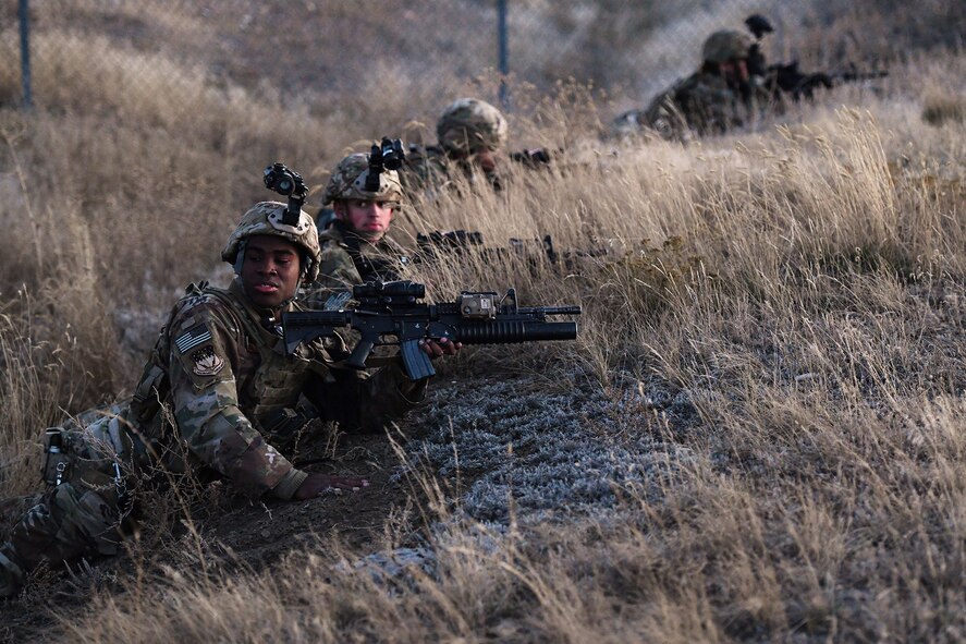 Members of the 341st Security Forces Group practice a launch facility recapture during Exercise Global Thunder 19, Oct. 30, 2018, at Malmstrom Air Force Base, Mont.
