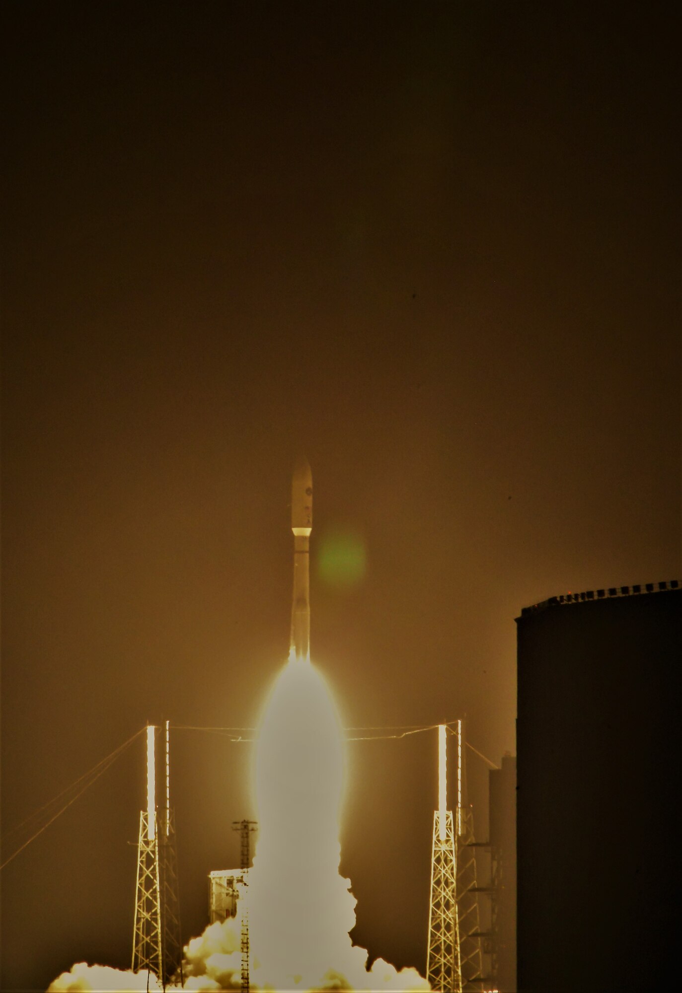 On Oct. 17, 2018, the U.S. Air Force successfully launched the fourth Advanced Extremely High Frequency communication satellite carried to orbit aboard a ULA Atlas V 551 launch vehicle. (U.S. Air Force Photos by Van Ha)
