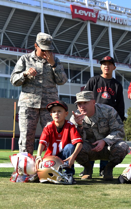 49ers meet Airmen, Different Uniforms Similar Goals