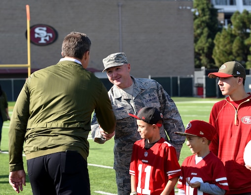 49ers meet Airmen, Different Uniforms Similar Goals