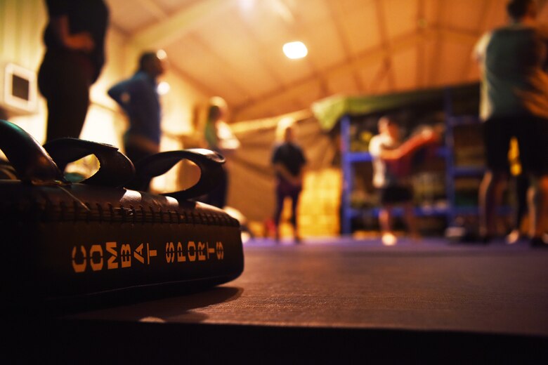 Survival, Evasion, Resistance and Escape specialists assigned to the 48th Operation Support Squadron, conducted a self-defense class for women of the Liberty Wing on Royal Air Force Mildenhall, England, Nov. 14, 2018. This is the first class of its kind the SERE specialists have hosted. (U.S. Air Force photo by Airman 1st Class Shanice Williams-Jones)