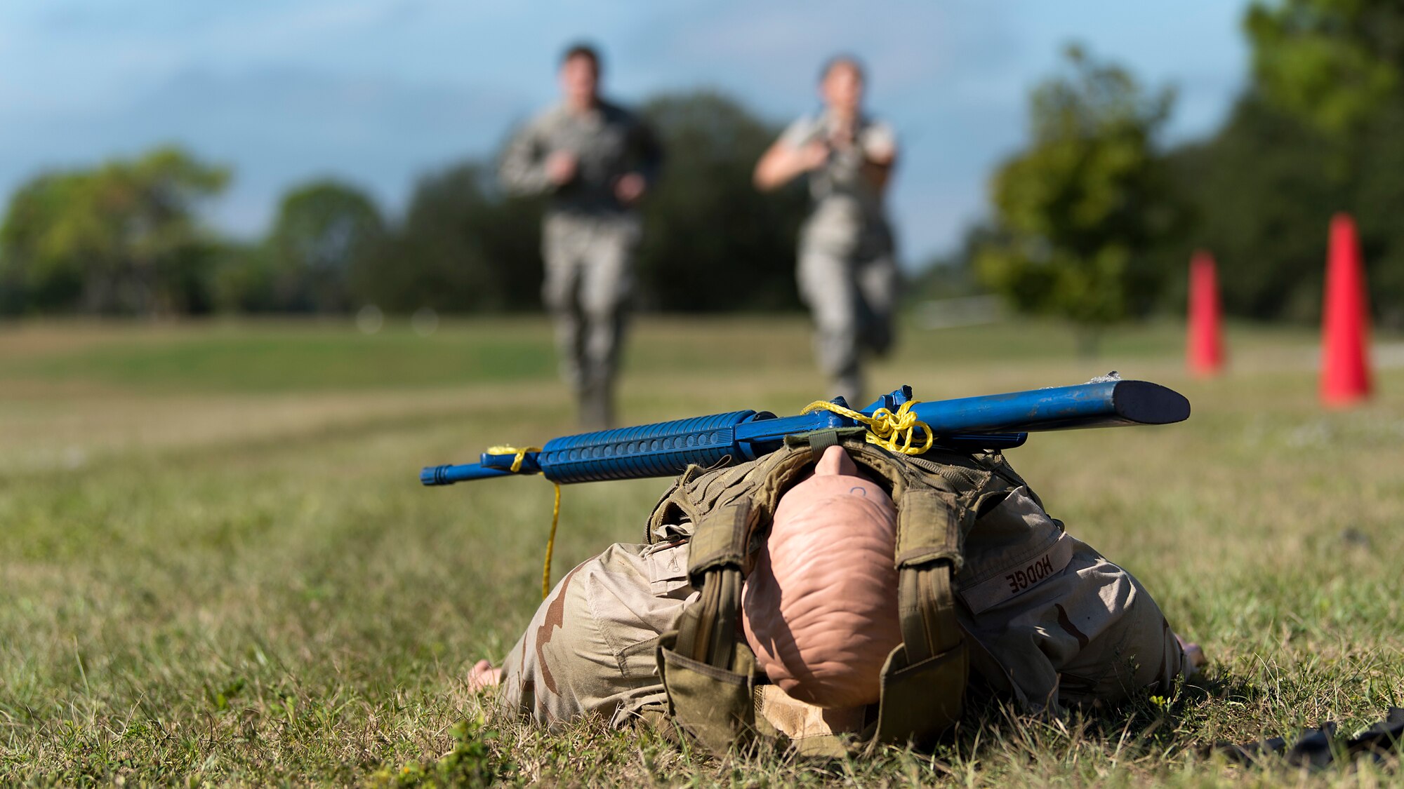 Service members from MacDill Air Force Base, Fla., participate in a joint-service Tactical Combat Casualty Care course Nov 14-16, 2018. TCCC is designed to reduce preventable combat deaths by teaching life-saving trauma care techniques used on the battlefield.