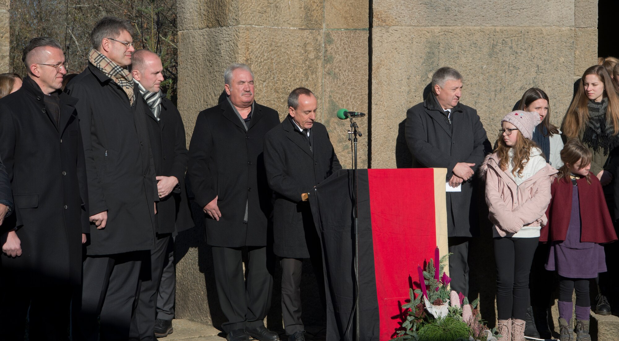 Wolf's speech was not only to mourn the victims of war, but to also speak out for peace.